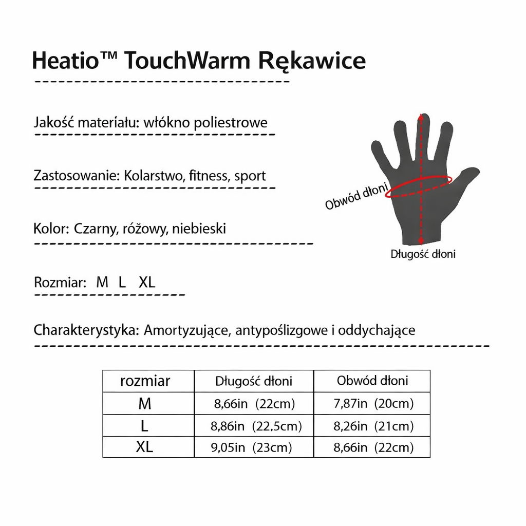Heatio™ TouchWarm Rękawice